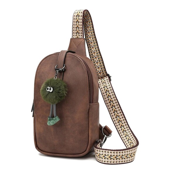 Love Deliver Handbags - Women's Crossbody Bag Daypack Sling‎ Bag Leather Chest Bag With Pendant